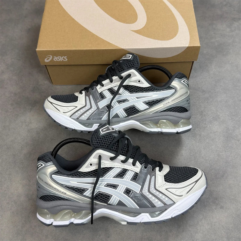 Asics Kayano 14's Obsidian Cement Grey